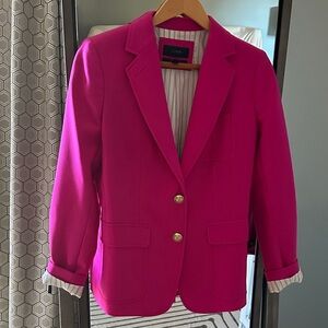 J. Crew Vibrant Pink Blazer 100% wool.